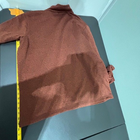 Eddie Bauer Men's Red Heathered Fleece Quarter Snap Pullover Shirt XL - Picture 4 of 11